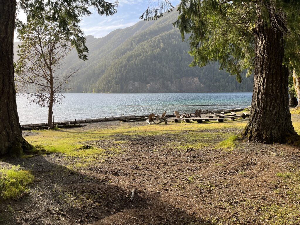 The view from Lake Crescent Lodge in Olympic Nat