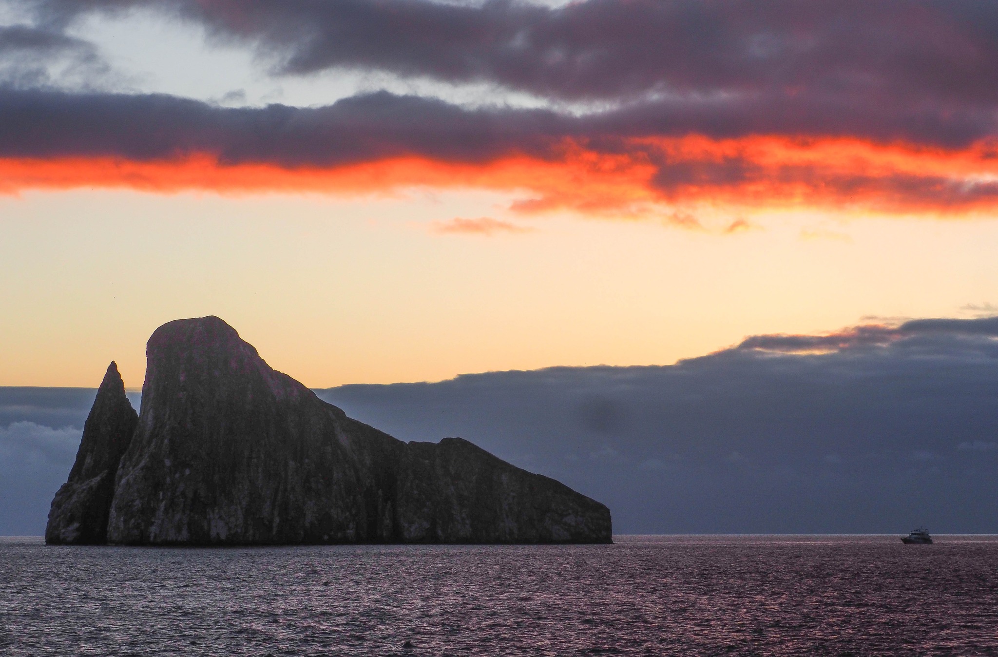 The sun set in the Galapagos Islands. Pam LeBlanc photo