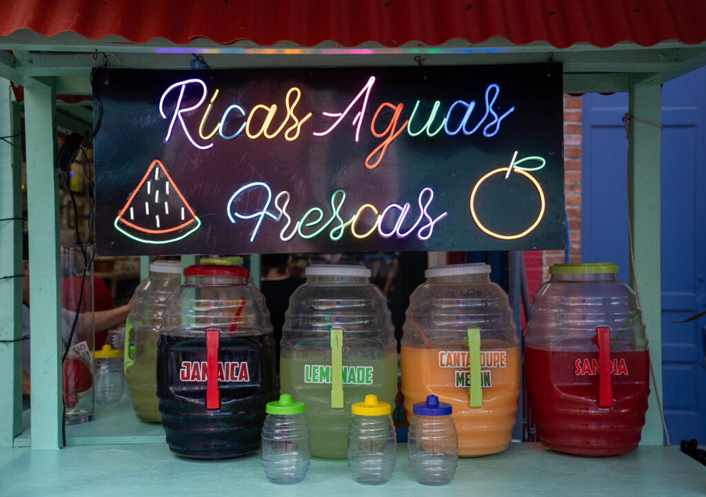 At Historic Market Square in San Antonio, vendors sell aguas frescas. Pam LeBlanc photo